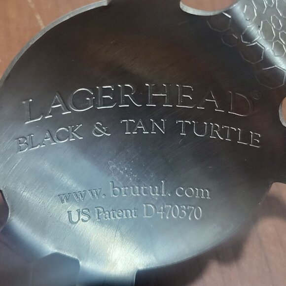 Lager Head Black & Tan Turtle Snapper Metal Bottle Opener Silver Tone - Picture 8 of 10